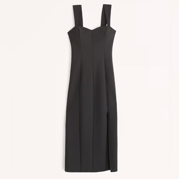 NWT Abercrombie & Fitch Wide Strap Corset Dress in Black Sz XST - Picture 4 of 12